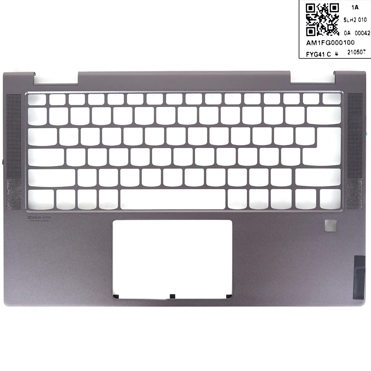 Picture of Lenovo Yoga C740-14 C740-14IML Upper Case Palmrest Cover Without Touchpad dark grey.